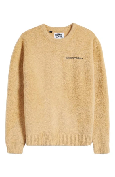 Shop Billionaire Boys Club Embroidered Fuzzy Sweater In Latte