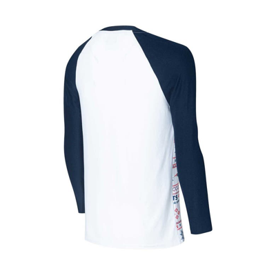 Shop Concepts Sport White/navy New England Patriots Tinsel Raglan Long Sleeve T-shirt & Pants Sleep Set
