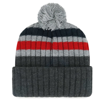 Shop 47 ' Gray Washington Nationals Stack Cuffed Knit Hat With Pom