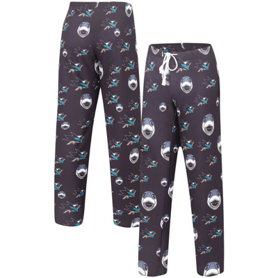Shop Concepts Sport Black San Jose Sharks Gauge Allover Print Knit Sleep Pants