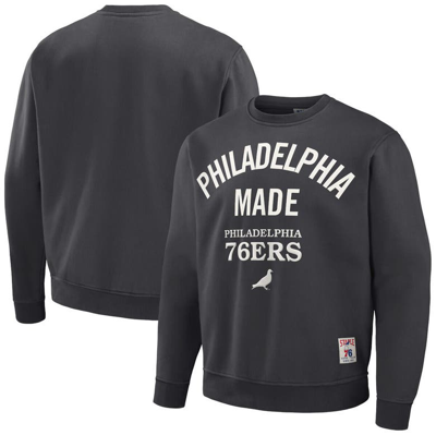 Staple Men's Nba X  Anthracite Philadelphia 76ers Plush Pullover Sweatshirt In Anthracite