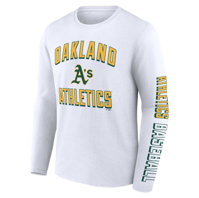Shop Fanatics Branded Green/white Oakland Athletics Two-pack Combo T-shirt Set