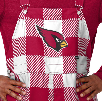 Shop Foco Cardinal Arizona Cardinals Big Logo Plaid Overalls