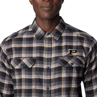 Shop Columbia Black Purdue Boilermakers Flare Gun Flannel Long Sleeve Shirt