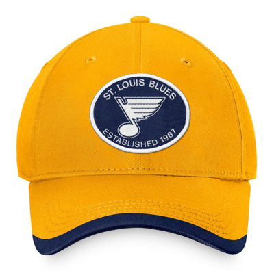 Shop Fanatics Branded Gold St. Louis Blues Fundamental Adjustable Hat