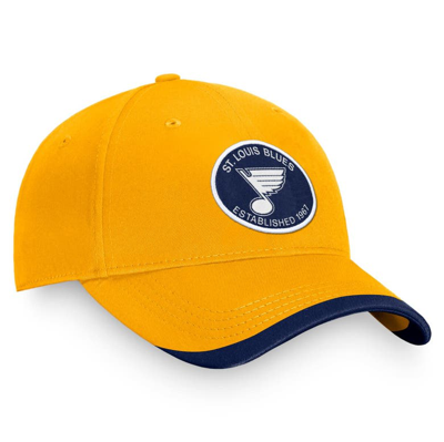 Shop Fanatics Branded Gold St. Louis Blues Fundamental Adjustable Hat