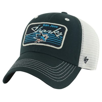 Shop 47 '  Black San Jose Sharks Five Point Patch Clean Up Adjustable Hat