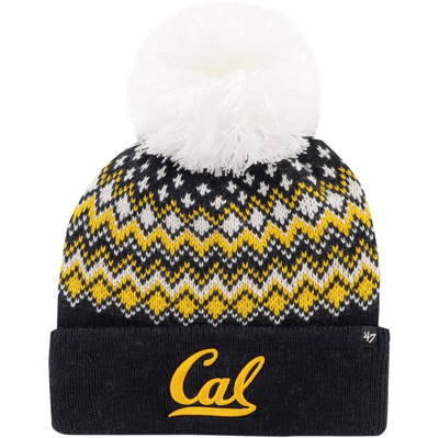 Shop 47 ' Navy Cal Bears Elsa Cuffed Knit Hat With Pom