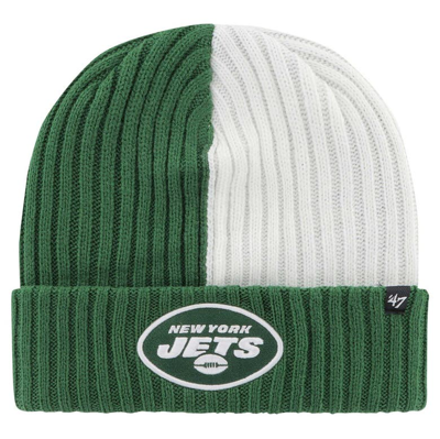 Shop 47 ' Green New York Jets Fracture Cuffed Knit Hat