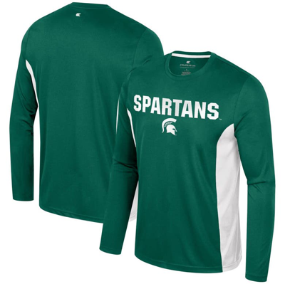 Shop Colosseum Green Michigan State Spartans Warm Up Long Sleeve T-shirt