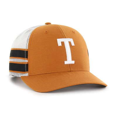 Shop 47 ' Texas Orange Texas Longhorns Straight Eight Adjustable Trucker Hat In Burnt Orange