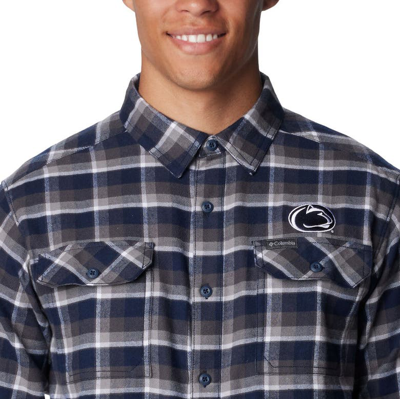 Shop Columbia Navy Penn State Nittany Lions Flare Gun Flannel Long Sleeve Shirt
