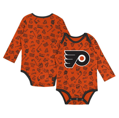 Shop Outerstuff Infant Orange Philadelphia Flyers Dynamic Defender Long Sleeve Bodysuit
