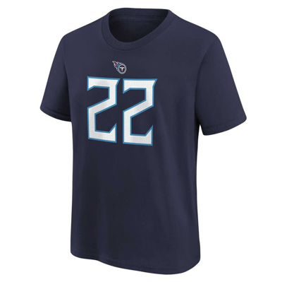 Shop Nike Youth  Derrick Henry Navy Tennessee Titans Player Name & Number T-shirt