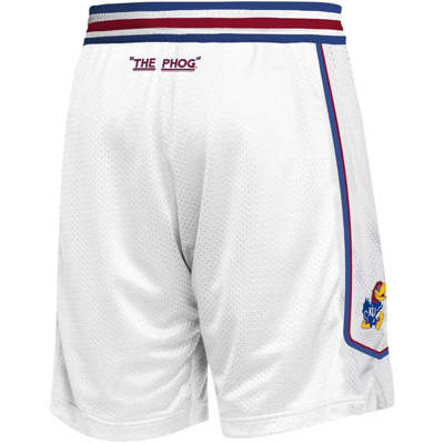 Shop Adidas Originals Adidas White Kansas Jayhawks Swingman Replica Basketball Shorts