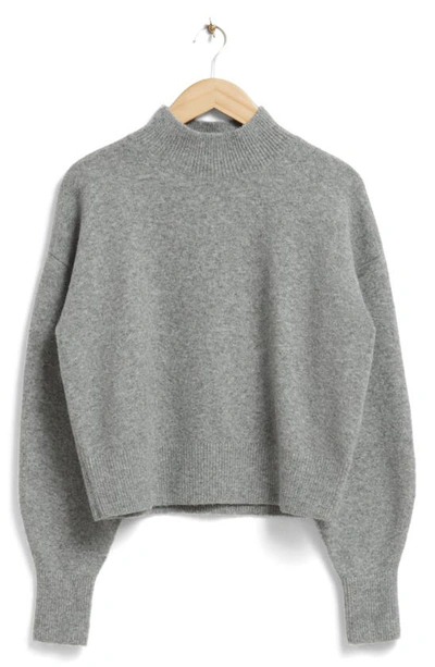 Shop & Other Stories Mock Neck Sweater In Grey