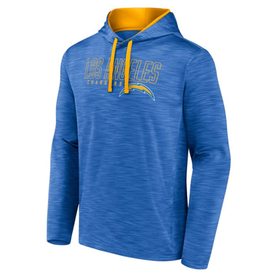 Shop Fanatics Branded Heather Powder Blue Los Angeles Chargers Hook And Ladder Pullover Hoodie