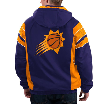 Starter Purple Phoenix Suns Home Team Hoodie Half-zip Jacket In Purple