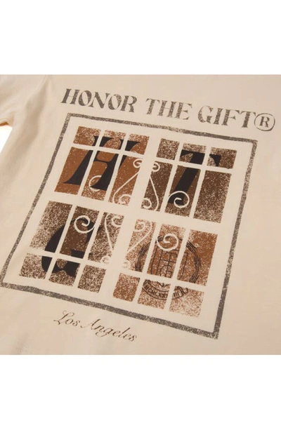Shop Honor The Gift Logo Window Cotton Graphic T-shirt In Bone