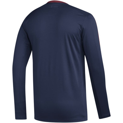 Shop Adidas Originals Adidas Navy Colorado Avalanche Aeroready® Long Sleeve T-shirt
