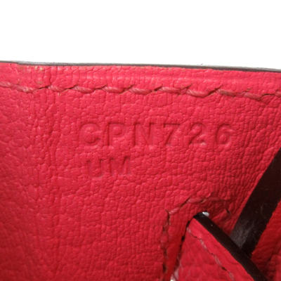 Shop Hermes Hermès Birkin 25 Pink Leather Handbag ()