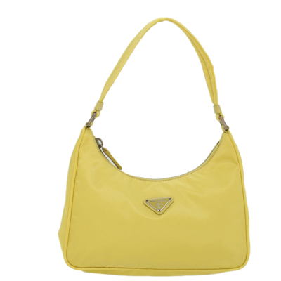 Shop Prada Yellow Synthetic Clutch Bag ()