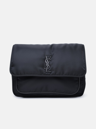 Shop Saint Laurent 'niki' Black Econyl Bag
