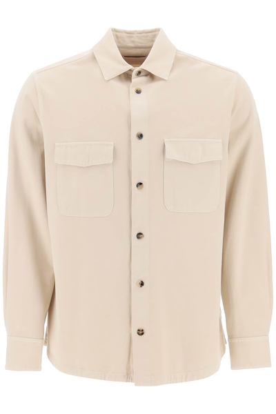 Shop Agnona Cotton & Cashmere Shirt