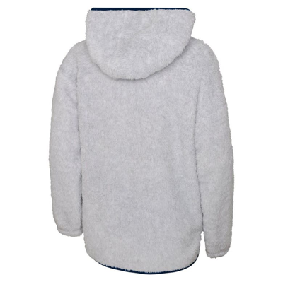 Shop Outerstuff Girls Youth Heather Gray Colorado Avalanche Ultimate Teddy Fleece Pullover Hoodie