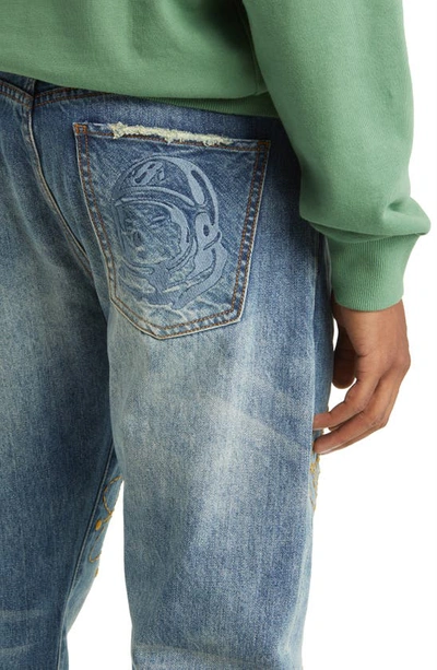 Shop Billionaire Boys Club Nuclear Embroidered Straight Leg Jeans In X