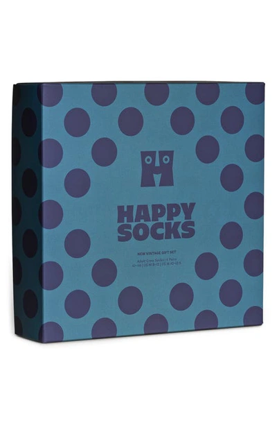 Shop Happy Socks Assorted 4-pack Vintage Pattern Socks Gift Box In Dark Reddnu
