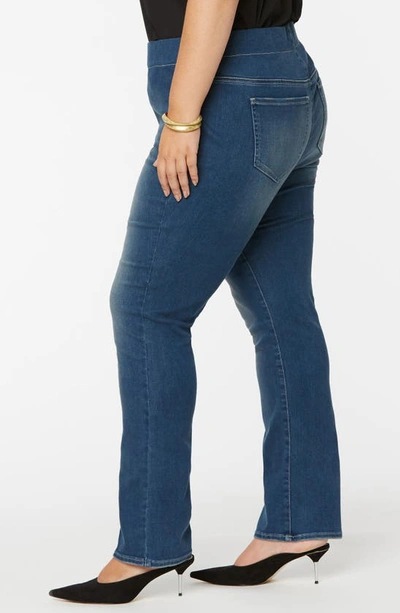 Shop Nydj Pull-on Straight Leg Jeans In Clean Enchantment