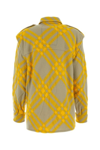 Shop Burberry Woman Embroidered Wool Blend Shirt In Multicolor