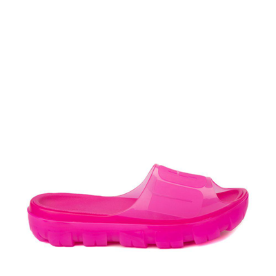 Shop Ugg Jella Clear Slide Shoes In Pink & Purple