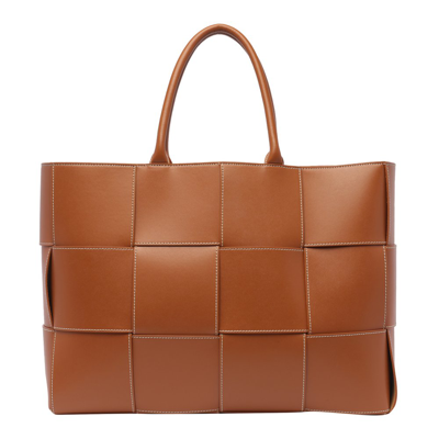 Shop Bottega Veneta Braided Tote Bag In Brown