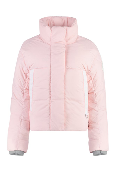 Shop Canada Goose Junction Cropped Down Jacket In Pink