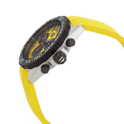 Pre-owned Tag Heuer Formula 1 Chronograph Quartz Yellow Dial Men's Watch Caz101am.ft8054