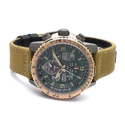 Pre-owned Citizen Promaster Jy8074-11x Eco-drive Sky Radio Solar Watch U680 Green Dial