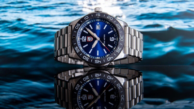 Pre-owned Luminox Swiss Pacific Diver Watch S.steel Bracelet 44mm Blue Dial Xs.3123