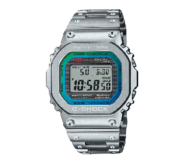 Pre-owned Casio G-shock Digital Charcoal Grey Stainless Steel Men's Watch Gmwb5000pc-1