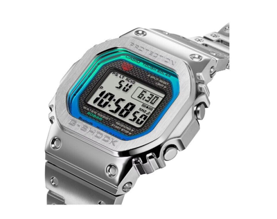 Pre-owned Casio G-shock Digital Charcoal Grey Stainless Steel Men's Watch Gmwb5000pc-1