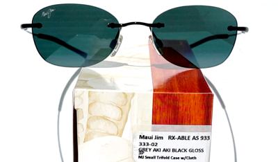 Pre-owned Maui Jim Mixed Plate 721-02 Black Grey Polarized Sunglasses Men Women Kids