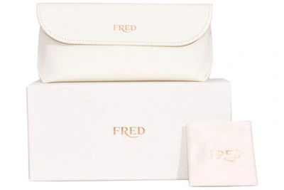 Pre-owned Fred Fg40045u 30v Rimless Gold Cable W/blue Lens Authentic Sunglasses 61-12 In Gray