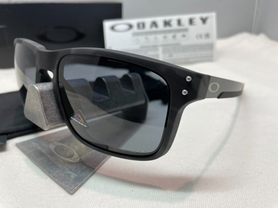 Pre-owned Oakley Holbrook Mix Matte Black Camo Prizm Grey Polarized Sunglasses Oo9384-19