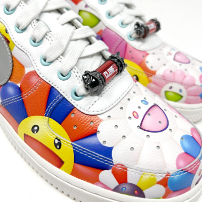 Pre-owned Nike Rtfkt X  Air Force 1 - Murakami Drip Men Us Size 9 - Deadstock With Tee In White