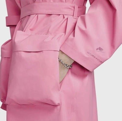 Pre-owned Nike Size S-  Sportswear Storm-fit Adv Tech Pack Women's Trench Coat, Pink Glow.