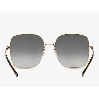 Pre-owned Gucci Gg0879s 001 Sunglasses Gold Grey Blue Gradient Lens Women Authentic In Gray
