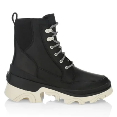 Pre-owned Sorel Us Size 7.5 - 10 Women's Brex Leather Lace-up Boots Waterproof, Black
