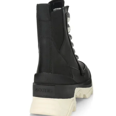 Pre-owned Sorel Us Size 7.5 - 10 Women's Brex Leather Lace-up Boots Waterproof, Black