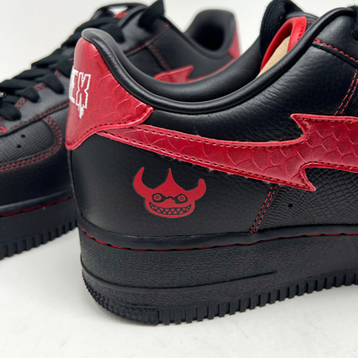 Pre-owned Nike Rtfkt X  Air Force 1 - Demon - Men Us Size 9 - Deadstock With Tee In Black